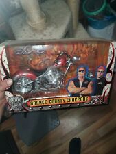 Orange County Motorcycle Diecast Chopper Iron Legends Red Silver Flames 1/6 NIB picture