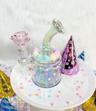 Cake Bong 6in Glass Water Pipe Hookah Glass Pipe Bong Birthday Cute Girly Pretty picture