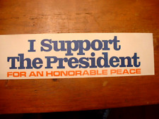 Vintage 1960's Vietnam I Support The President Bumper Sticker picture