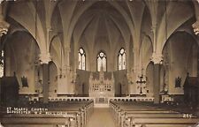 Interior St. Mary's Church Gloucester City New Jersey NJ c1910 Real Photo RPPC picture
