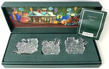 Retired 1997 Waterford Crystal Marquis Christmas Train Miniature 3pc Figurines picture