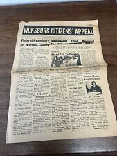 HISTORIC CIVIL RIGHTS PAPER 1966 VICKSBURG CITIZENS APPEAL VOTING DESEGREGATION picture