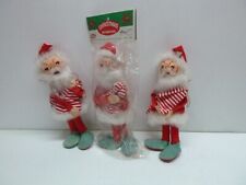 3 Vintage Santa Claus Xmas Ornaments (1 NIP) 7