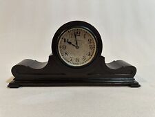 Vintage 1930's Art Deco Waltham Mahogany Desk Clock . Engine Turned Not Working picture