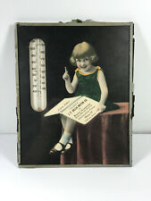 Antique 1910's 20's Gillig Motors LaCrosse KS advertising thermometer kansas picture