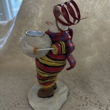 VTG Silvestri Snowman Candle Holder  with springy adjustable hat picture