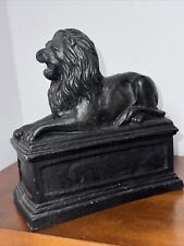 (1) Vintage Statuesque Laying Majestic Lion Bookend picture