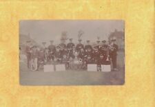 X RPPC real photo postcard 1908-29 MUSICAL BAND WITH TROPHY picture