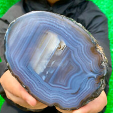 405G  Natural Beautiful Agate Geode Druzy Slice ExtraLarge Gemstone picture