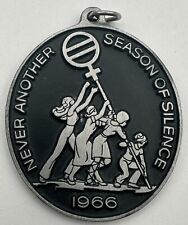 Never Another Season of Silence 1966 Fob Charm National Organization Women NOW picture