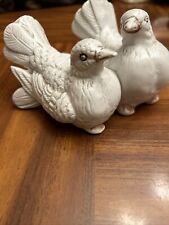 Vintage Big Love Birds Doves Bisque Porcelain  picture