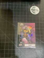 Thanos 2021 Upper Deck Marvel Legends Wave 2 Foil Card #30 SSP Rare Refractor picture
