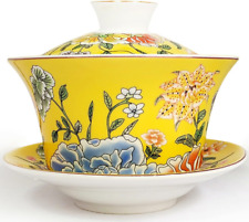 Tea Cup Gaiwan,Asian Porcelain Cermaic Gaiwan Tea Cups,Traditional Antiquity picture