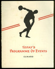 Cunard R M S Franconia Today's Programme 8/2 1933 Canada-Bermuda Cruise picture