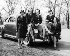 W.A.A.C. Recruits pose with a '44 Cadillac Coupe 8X10 WWII WAAC WAC Photo 27a picture
