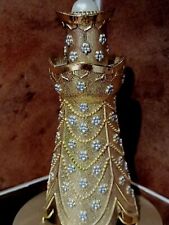 Rare Vintage Gilt Filigree Footed Perfume Decanter picture