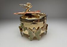 Vintage Kirks Folly Gold Fairy and Butterfly Trinket Box picture