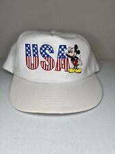 Vintage 80s Walt Disney World Hat Cap Snapback Baseball Mickey Mouse Made USA picture