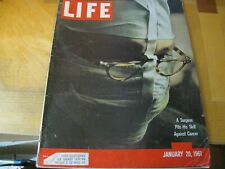 1961 LIFE MAGAZINE JANUARY 20   CANCER SURGEON  SKILL  LOWEST PRICE ON EBAY picture