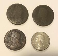 3 1700's British George 2nd Colonial Coins Dug Metal Detecting in Saratoga NY picture