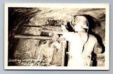 1949 RPPC DRILLING UNDERGROUND, MACLEOD GOLD MINE, ONTARIO, CANADA Postcard PS picture