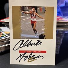 ALBERTO SALAZAR ~ Autographed Postcard ~ 1981 NYC Marathon Finish WR ~ No COA picture