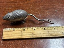 Real Silver Rat Mouse figurine vintage picture