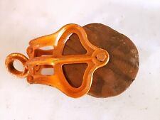 Antique/Vintage Refurbished Cast Iron Wood Barn Pulley #44 picture