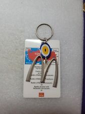 Rare Vintage McDonald’s Keychain Blue bead Turkey emblem arches Card picture