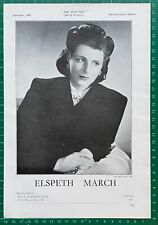 ELSPETH MARCH / BERYL MASON Rare Vintage Acting Agency Page from 1948 picture