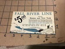 FALL RIVER LINE btw Boston & New York -- steamship - NY NH H RR envelope UNUSED picture
