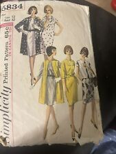 Simplicity Printed Pattern 5834 Miss Size 12 Bust 32 Cut With All Pieces  picture