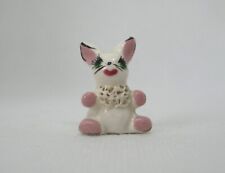 White bunny rabbit miniature figurine with eyelashes picture