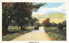 c1920s Old Early Car People Road Liberty Sullivan County NY P489 picture