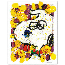 TOM EVERHART signed SNOOPY original litho SQUEEZE THE DAY Charles Schulz Peanuts picture