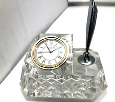 WATERFORD CRYSTAL DESK CLOCK PEN HOLDER picture