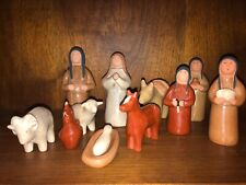 Marie I. Naranjo Santa Clara Pottery Nativity Creche Nacimiento 11 Piece Rare picture