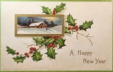 c1907 A Happy New Year Greetings Postcard ~ Artist: E. Clapsaddle ~ #-4840 picture
