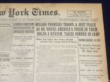 1918 DECEMBER 26 NEW YORK TIMES - WILSON PROMISES TROOPS A JUST PEACE - NT 9175 picture