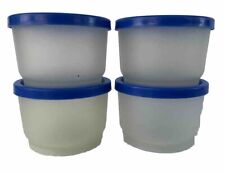 Tupperware Sheer Snack Cups Container 1229 with Blue Lids 297 EUC picture