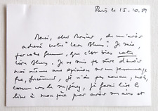 L.A.S. Françoise Chandernagor - Woman of Letters - Signed Autograph Letter picture