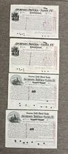 (Lot of 4) Atchison, Topeka and Santa Fe Railroad Co. - 1889 picture