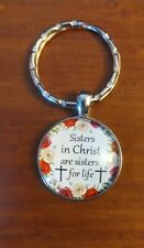 Christian Faith Keychain - Sisters In Christ Are Sisters For Life picture