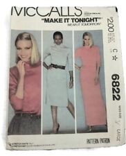 Large 18-20 Uncut  McCalls 6822 Knit Dress/Top Vintage 1970s Sewing Pattern picture