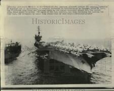 1967 Press Photo USS America refueled in Mediterranean by oiler, Truckee picture
