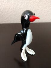 Vintage Penguin Figurine Art Glass Made In Italy  picture