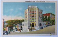First National Bank And Trust Co. Old Cars Ossining, New York Linen Postcard  picture