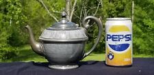 Small Antique Graniteware Gray Tea Pot With Pewter Trim. XLINT COND  picture