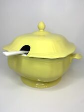 Tureen & Lid and Ladle SEARS 1960’S Federalist Ironstone Buttercup Yellow 4239 picture