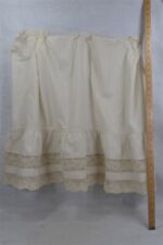 antique petticoat ruffle child petticoat white 19th c 1800s repurpose 10x110 picture